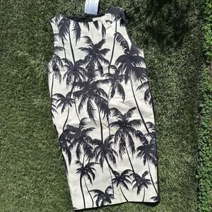 NEW Fausto Puglisi Resort Collection Sleeveless Tropical Palm Tree Silk Dress 4